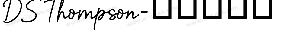 DS Thompson字体转换